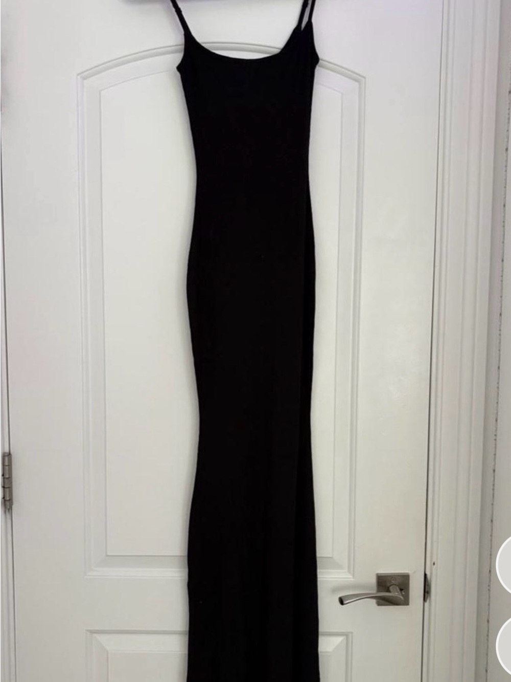 SKIMS Black Slim Slip Maxi Dress